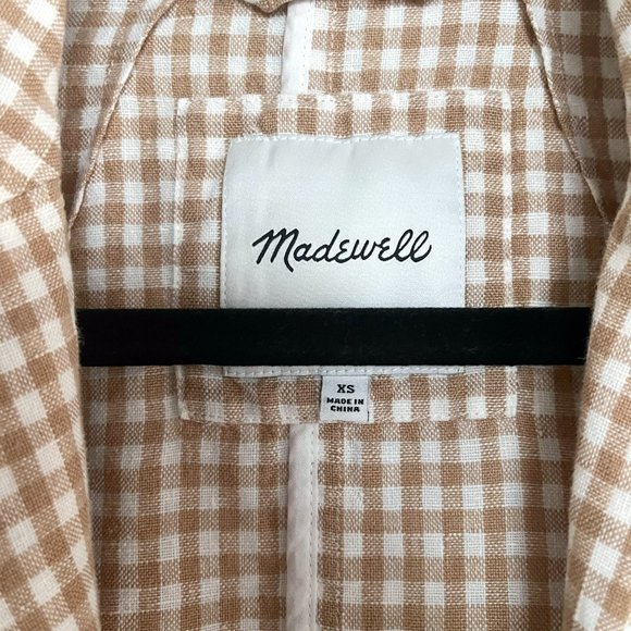 Madewell Linen Dorset blazer - gingham - XS - Picture 6 of 7